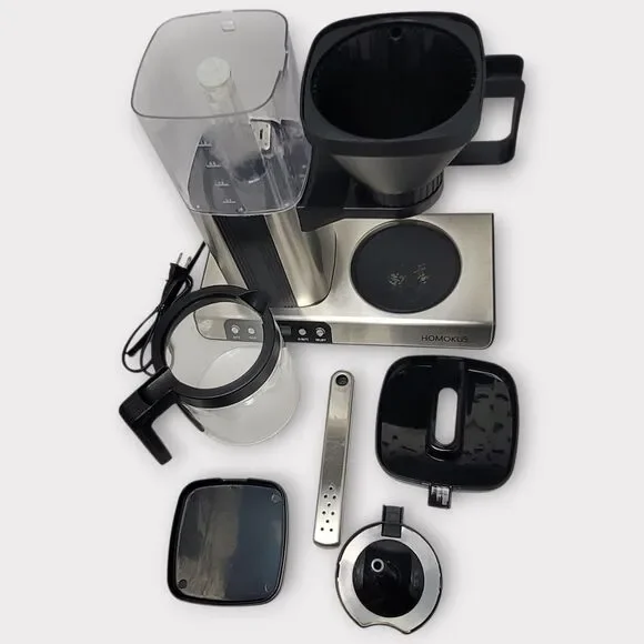 HOMOKUS Stainless Steel 12 Cup Programmable Drip Coffee Maker Machine with Timer